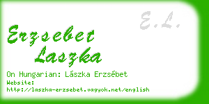 erzsebet laszka business card