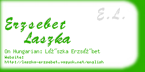erzsebet laszka business card